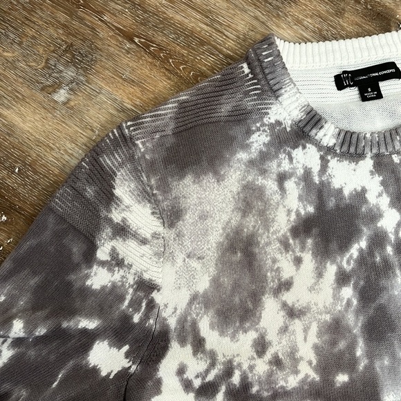 INC International Concepts Gray Tie-Dye Sweater - Picture 8 of 16